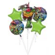 Rise of the TMNT Balloon Bouquet 5pcs Discount