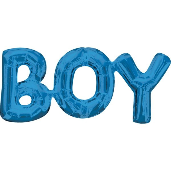 Boy Blue Phrase Foil Balloon 20x9in For Discount