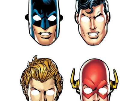 Justice League Heroes Unite Paper Masks 8pcs Discount