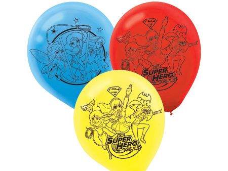 DC Superhero Girls Latex Balloon 12in 6pcs Fashion