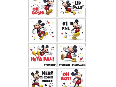 Disney Mickey Mouse Forever Tattoo Favors 8pcs Discount