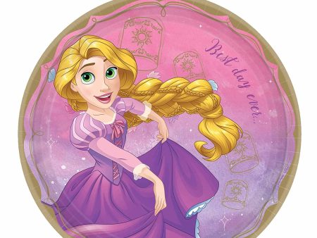 Once Upon A Time Rapunzel Round Paper Plates 9in, 8pcs Fashion