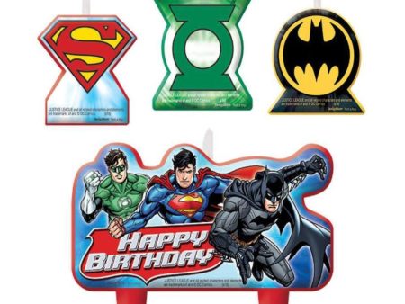 Justice League Birthday Candle Set 4pcs Hot on Sale