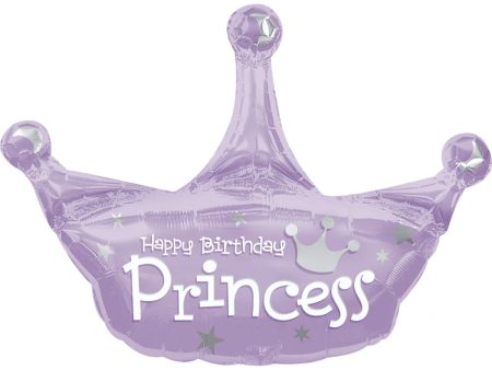 Birthday Princess Crown Foil Balloon 25 x 34in Hot on Sale