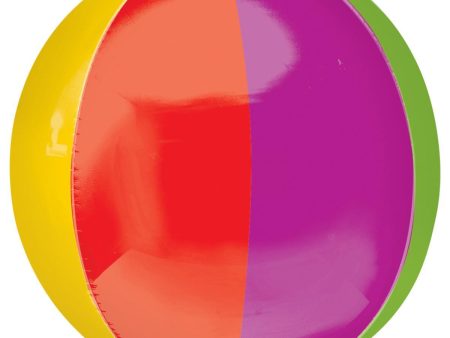 Beach Ball Orbz Foil Balloon 38x40cm on Sale