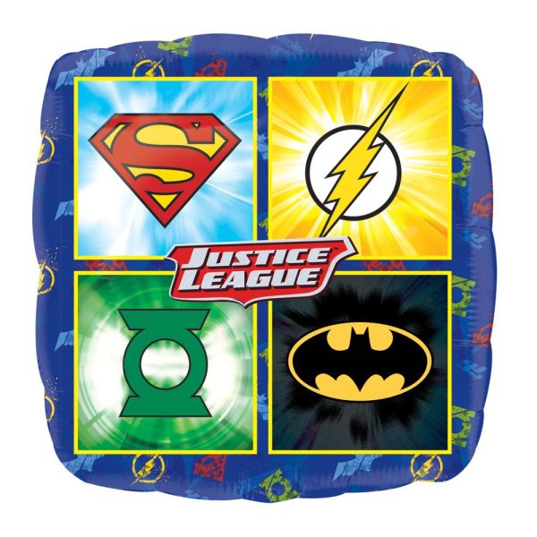 Justice League Square Foil Balloon 18in Supply