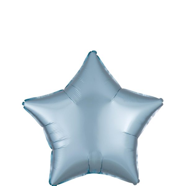 Pastel Blue Star Satin Luxe Foil Balloon 45cm Cheap