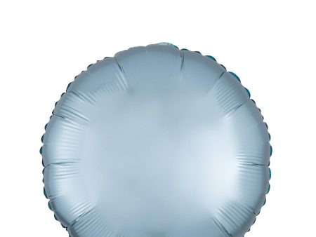 Pastel Blue Circle Satin Luxe Foil Balloon 45cm Online Hot Sale