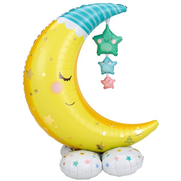 Moon & Stars AirLoonz Foil Balloon 101x139cm For Sale