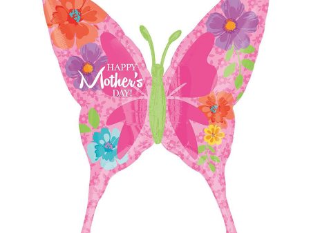 Mother s Day Floral Butterfly SuperShape Balloon 37in Online Hot Sale