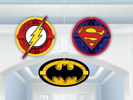 Justice League Honeycomb Decorations 3pcs Sale