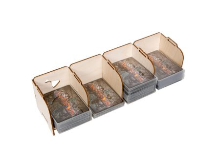 Broken Token - Stacking Tabletop Card Holder - Standard 4 Tray For Sale